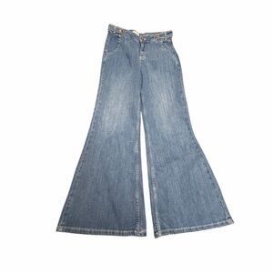 Pilcro Anthropologie Classic Blue Wide-Leg Jeans Size 28